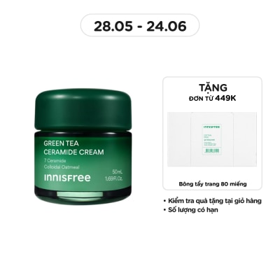 INNISFREE - Kem Dưỡng Ẩm innisfree Green Tea Ceramide Cream 50ml