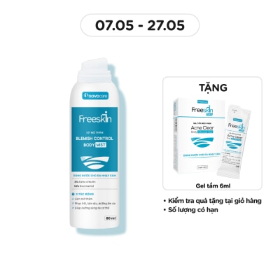 FREESKIN - Xịt Mờ Thâm Freeskin Blemish Control Body Mist Giúp Giảm Thâm Mụn Lưng & Làm Đều Màu Da Sau Mụn 80ml