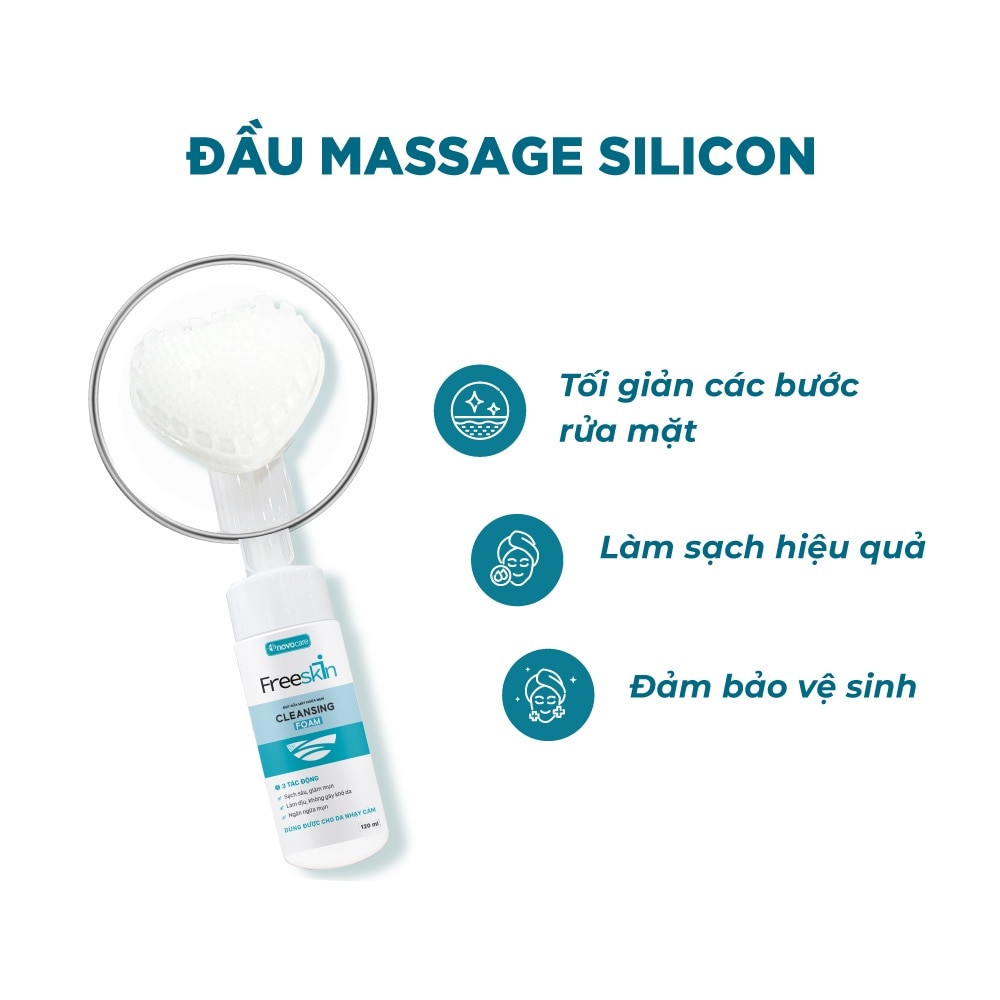 Bọt Rửa Mặt Ngừa Mụn Freeskin Cleansing Foam Giúp Sạch Sâu Giảm Mụn, Bã Nhờn, Không Gây Khô Da 120ml