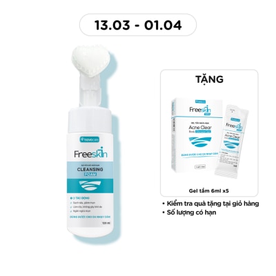 Bọt rửa mặt ngừa mụn freeskin cleansing foam giúp sạch sâu giảm mụn, bã nhờn, không gây khô da 120ml