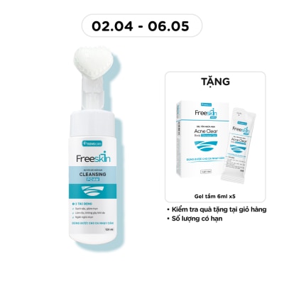 FREESKIN - Bọt Rửa Mặt Ngừa Mụn Freeskin Cleansing Foam Giúp Sạch Sâu Giảm Mụn, Bã Nhờn, Không Gây Khô Da 120ml