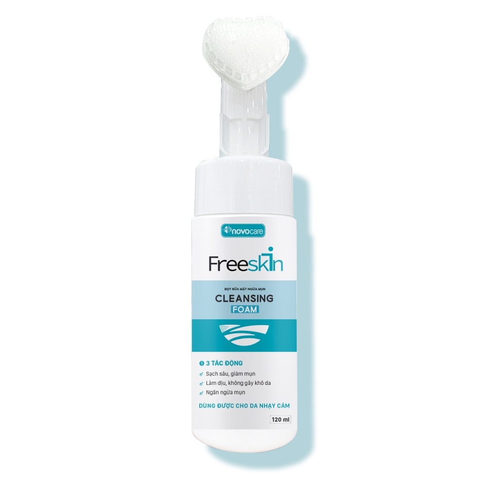 Bọt Rửa Mặt Ngừa Mụn Freeskin Cleansing Foam Giúp Sạch Sâu Giảm Mụn, Bã Nhờn, Không Gây Khô Da 120ml
