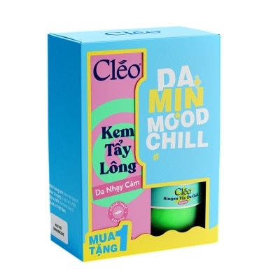 CLÉO - Combo Cléo (Kem Tẩy Lông Cho Da Nhạy Cảm 50g + Tẩy Tế Bào Chết Toàn Thân Bingsu Scrub Matcha 50g)