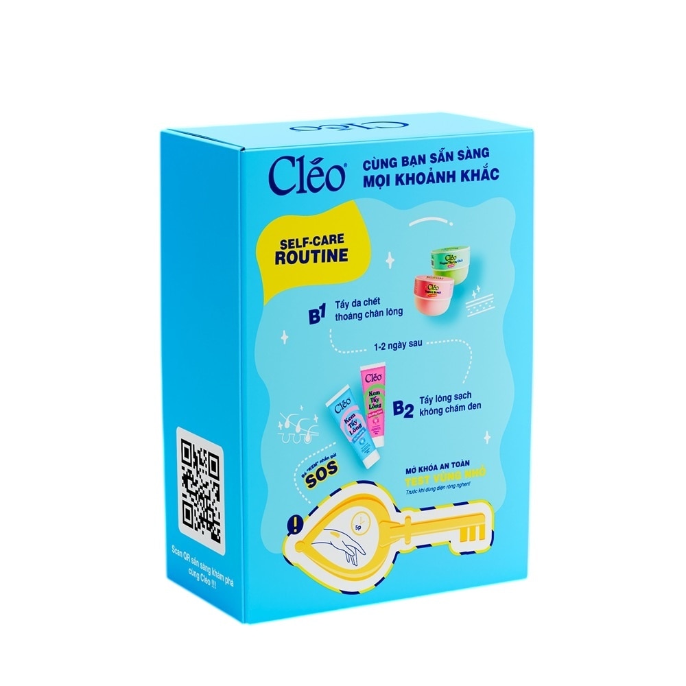 Combo Cléo (Kem Tẩy Lông Vùng Viền Bikini 50g + Tẩy Tế Bào Chết Toàn Thân Bingsu Scrub Matcha 50g)