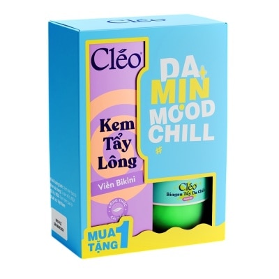 CLÉO - Combo Cléo (Kem Tẩy Lông Vùng Viền Bikini 50g + Tẩy Tế Bào Chết Toàn Thân Bingsu Scrub Matcha 50g)