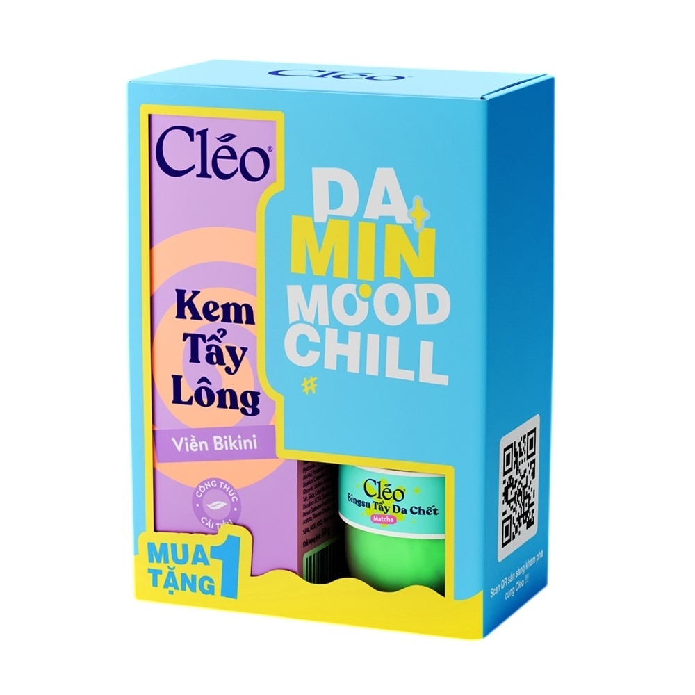 Combo Cléo (Kem Tẩy Lông Vùng Viền Bikini 50g + Tẩy Tế Bào Chết Toàn Thân Bingsu Scrub Matcha 50g)