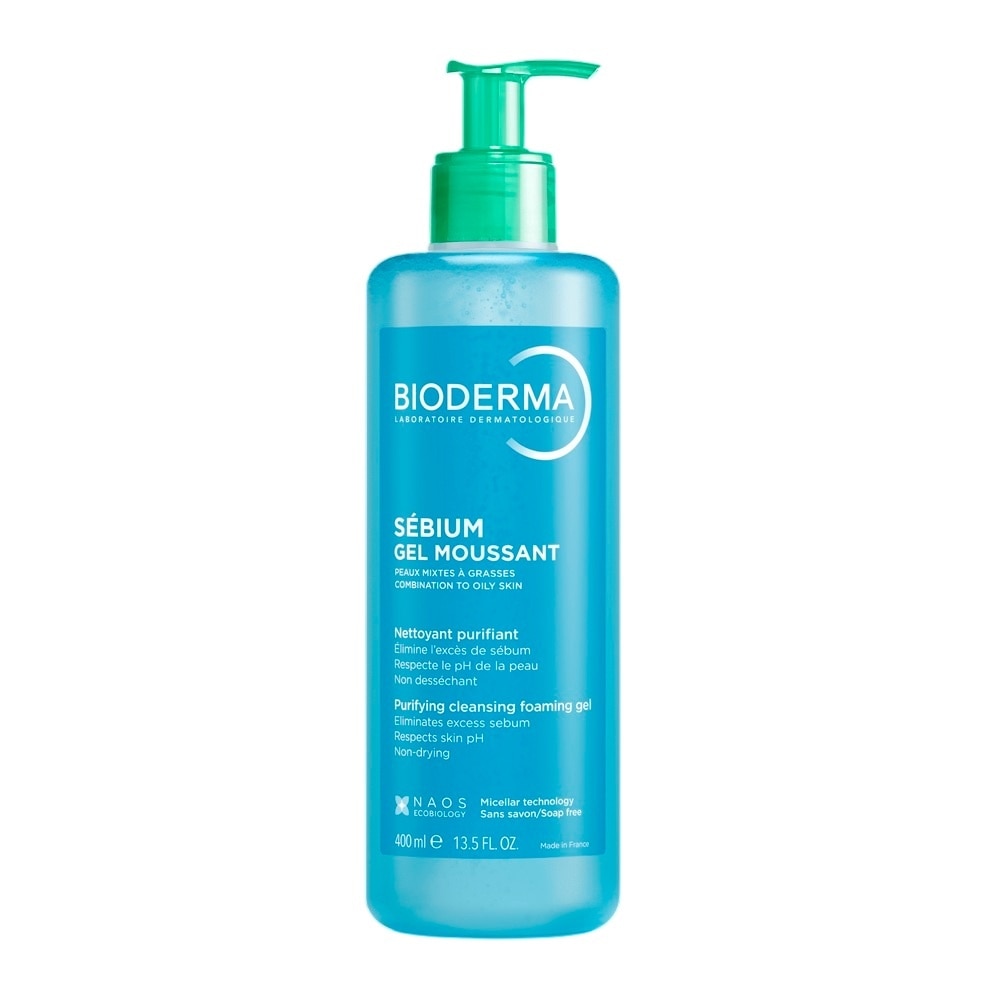 Gel Rửa Mặt Bioderma Sebium Gel Moussant (Pump Bottle) Cho Da Hỗn Hợp Và Da Dầu 400ml