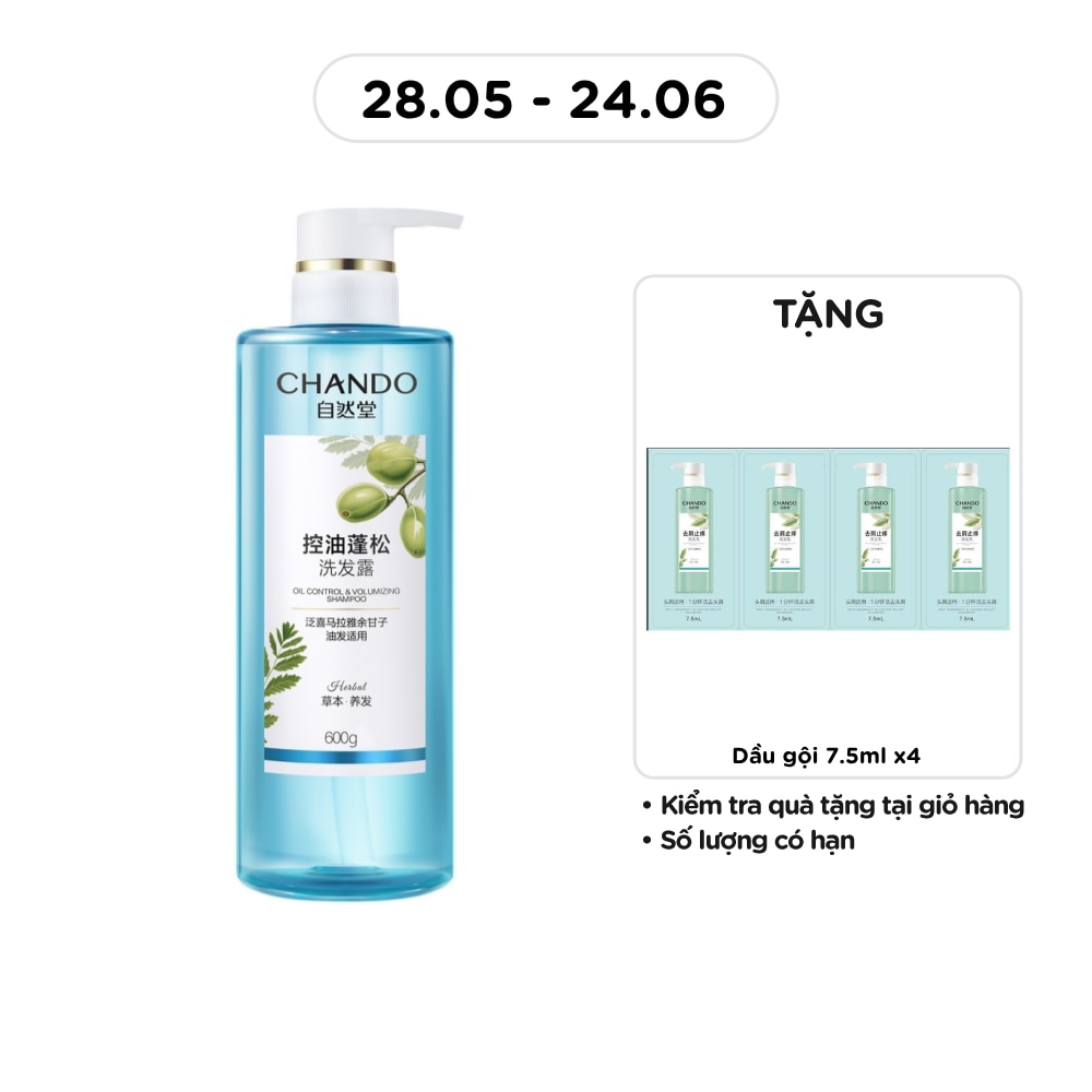 Dầu Gội Chando Himalaya Oil Control & Volumizing Shampoo Kiểm Soát Dầu & Làm Phồng Tóc 600g