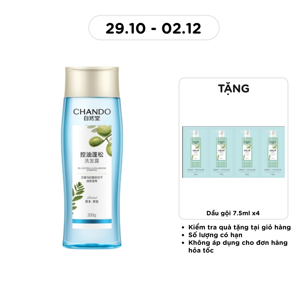 Dầu Gội Chando Himalaya Oil Control & Volumizing Shampoo Kiểm Soát Dầu & Làm Phồng Tóc 200g