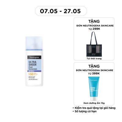 NEUTROGENA - Kem Chống Nắng Neutrogena Ultra Sheer Fluid Sunscreen Age Shield SPF 50 Broad Spectrum PA++++ 40ml