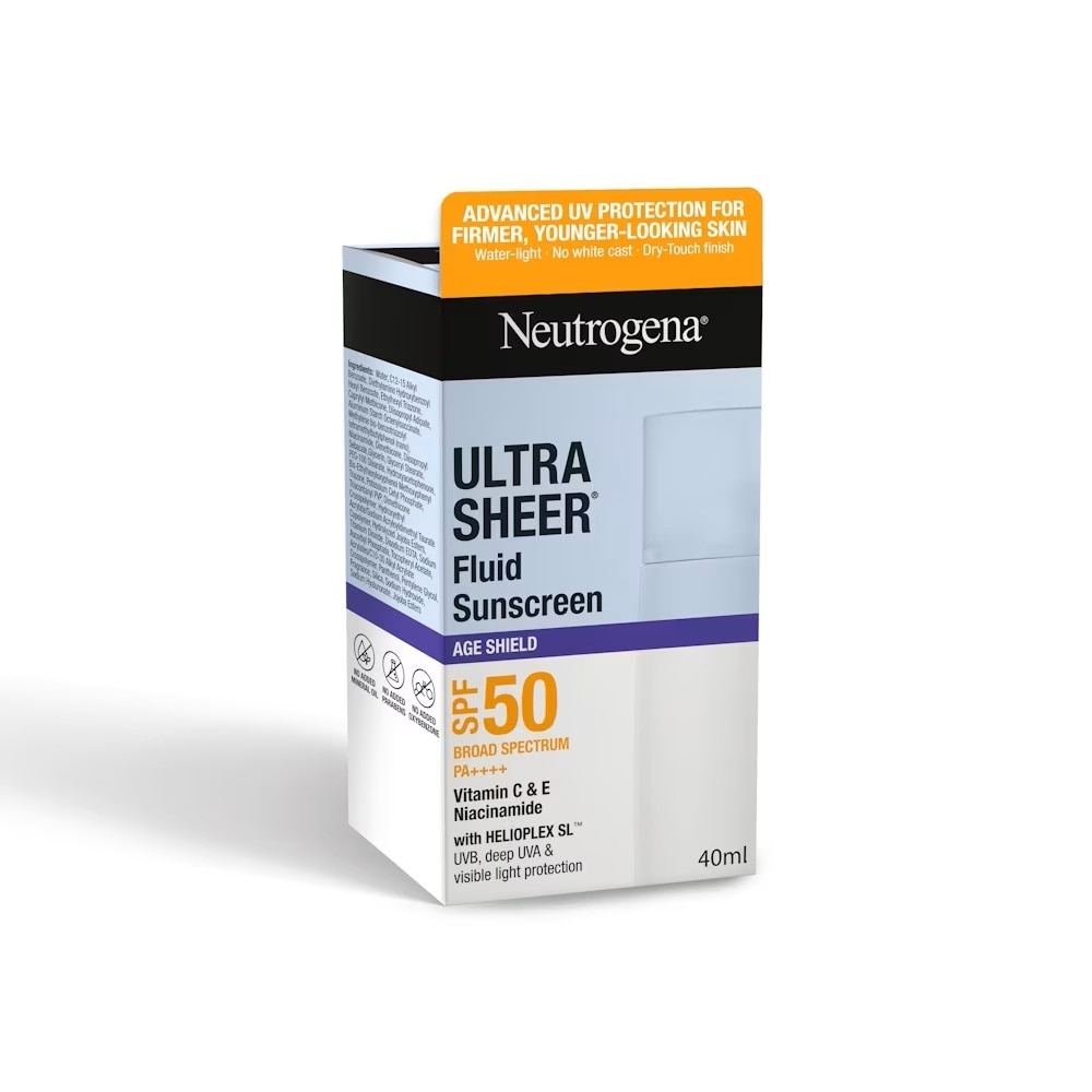 Kem Chống Nắng Neutrogena Ultra Sheer Fluid Sunscreen Age Shield SPF 50 Broad Spectrum PA++++ 40ml image