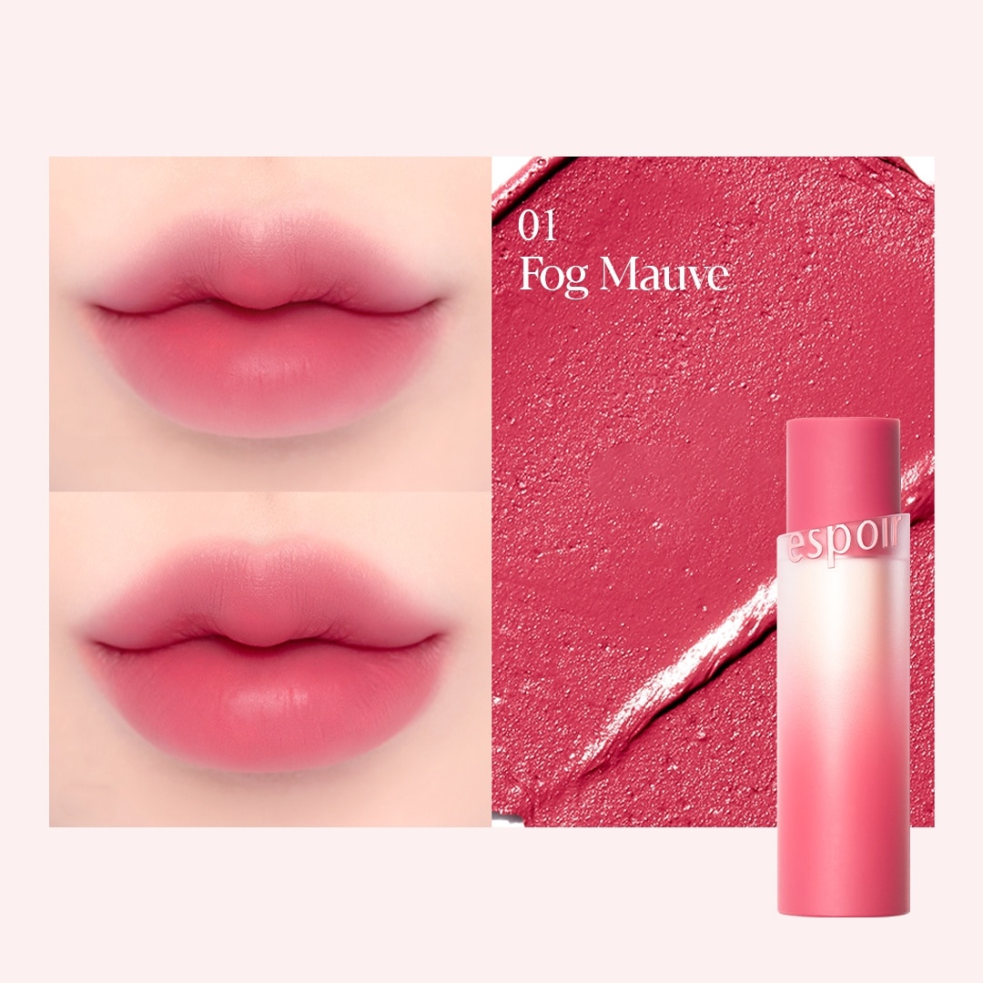 Son Thỏi Espoir Nowear Lipstick Volume Matte 3g .#01 Fog Mauve