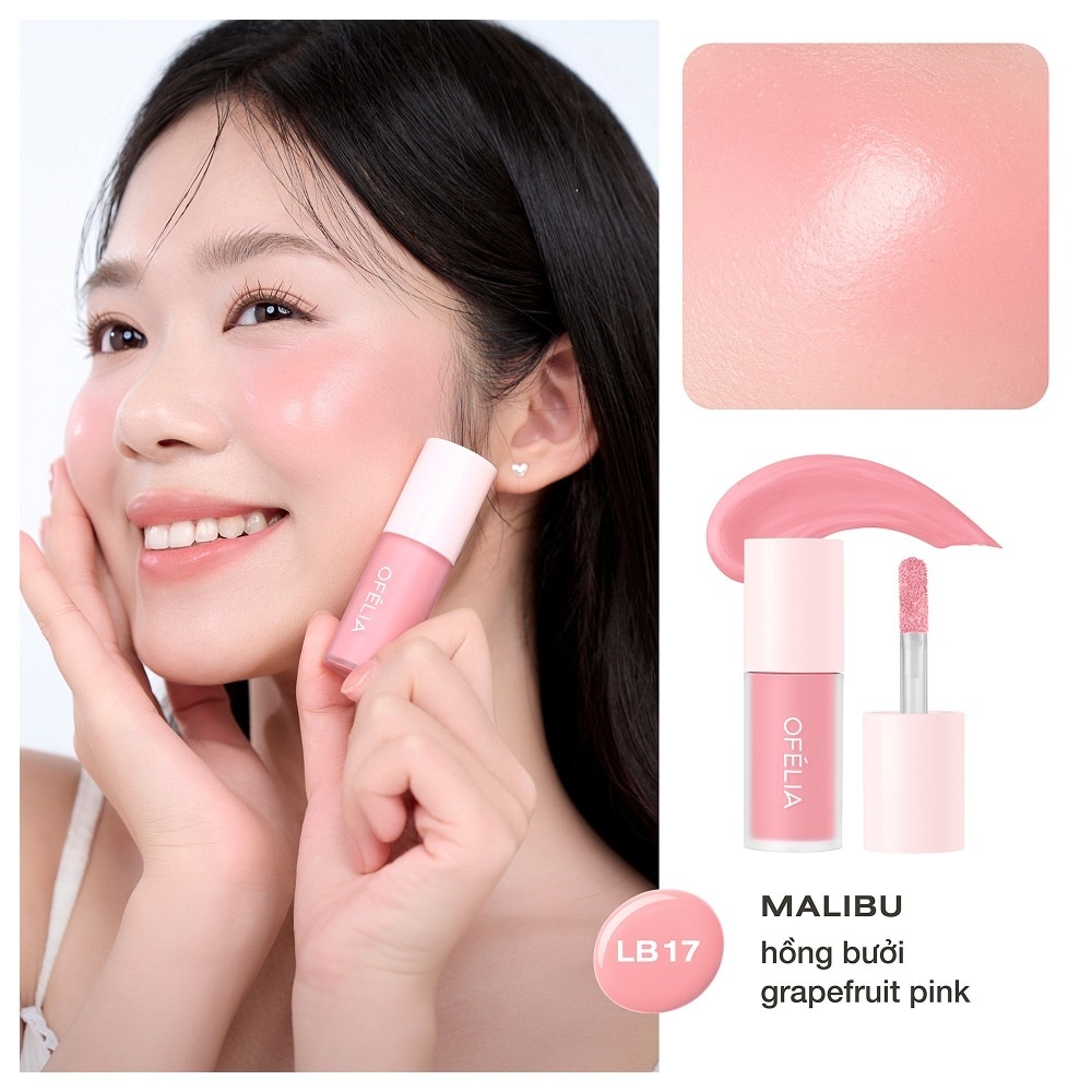 Kem Má Hồng Ofélia Lolli Liquid Blush 4.6g .#LB17 Malibu