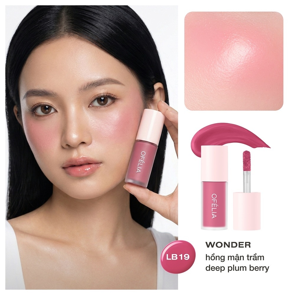 Kem Má Hồng Ofélia Lolli Liquid Blush 4.6g .#LB19 Wonder