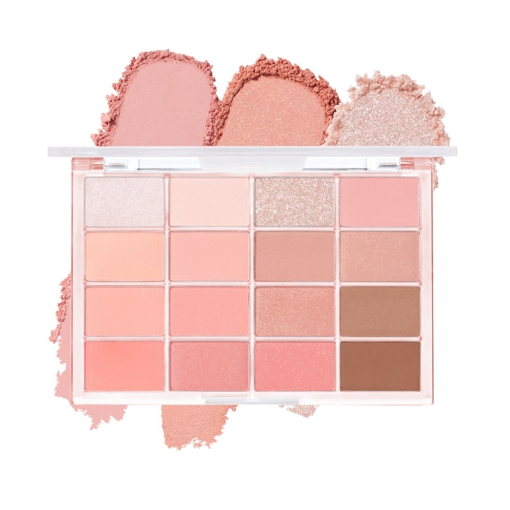 Bảng Phấn Mắt 16 ô Wakemake Soft Blurring Eye Palette 14g .#08 Candy Coral Blurring image