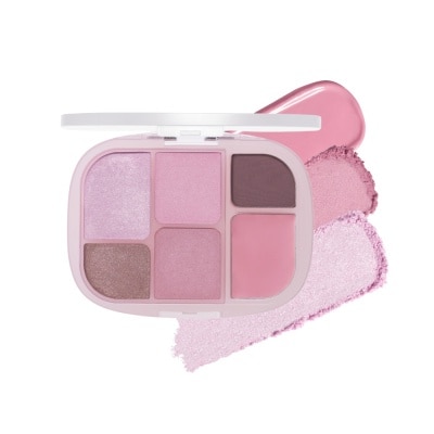 WAKEMAKE - Bảng Phấn Mắt 6 ô Wakemake Soft Sheer Multi Palette 6.1g .#05 Pink Flair image