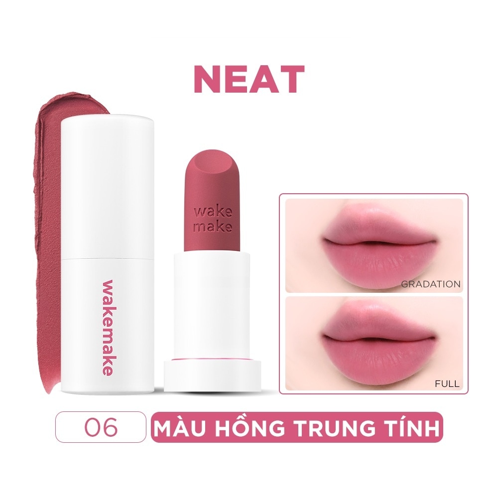 Son Thỏi Wakemake Soft Blurring Balm Stick 3.5g .#06 Neat