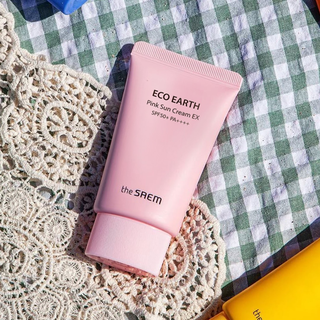 Eco Earth Pink Sun Cream Ex SPF50+ PA++++ 50g