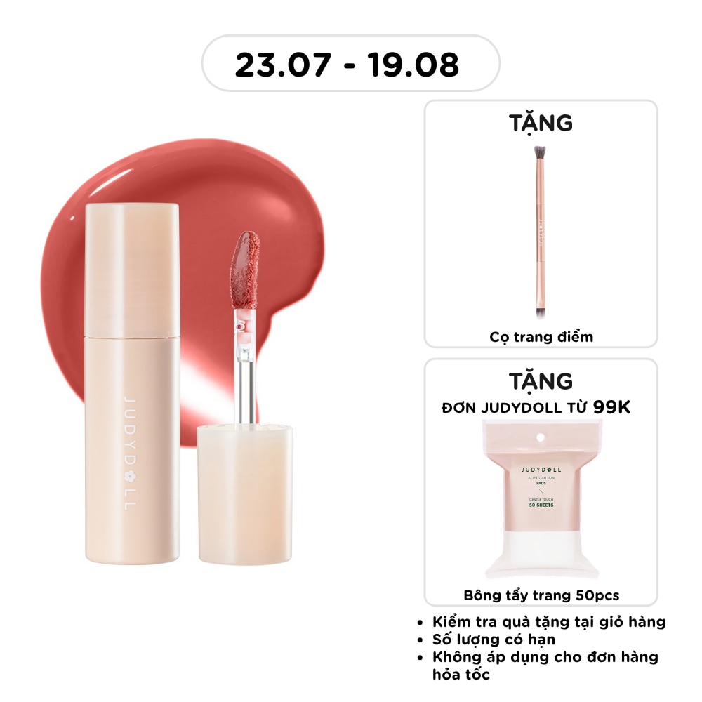 Son Bóng Judydoll Glazed Lip Gloss 2.8g .#G04 Hồng Đất Pha Đỏ Nhẹ