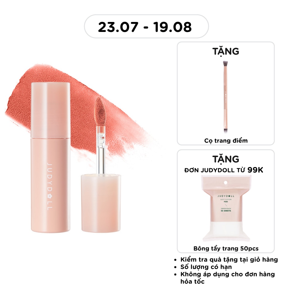 Son Kem Judydoll Matte Lip Mud 2.8g .#M47 Hồng Đào Chín