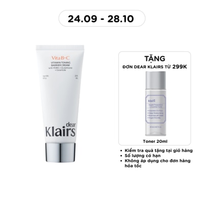 DEAR KLAIRS Kem Dưỡng Dear Klairs Vitamin Toning Barrier Cream 60g image