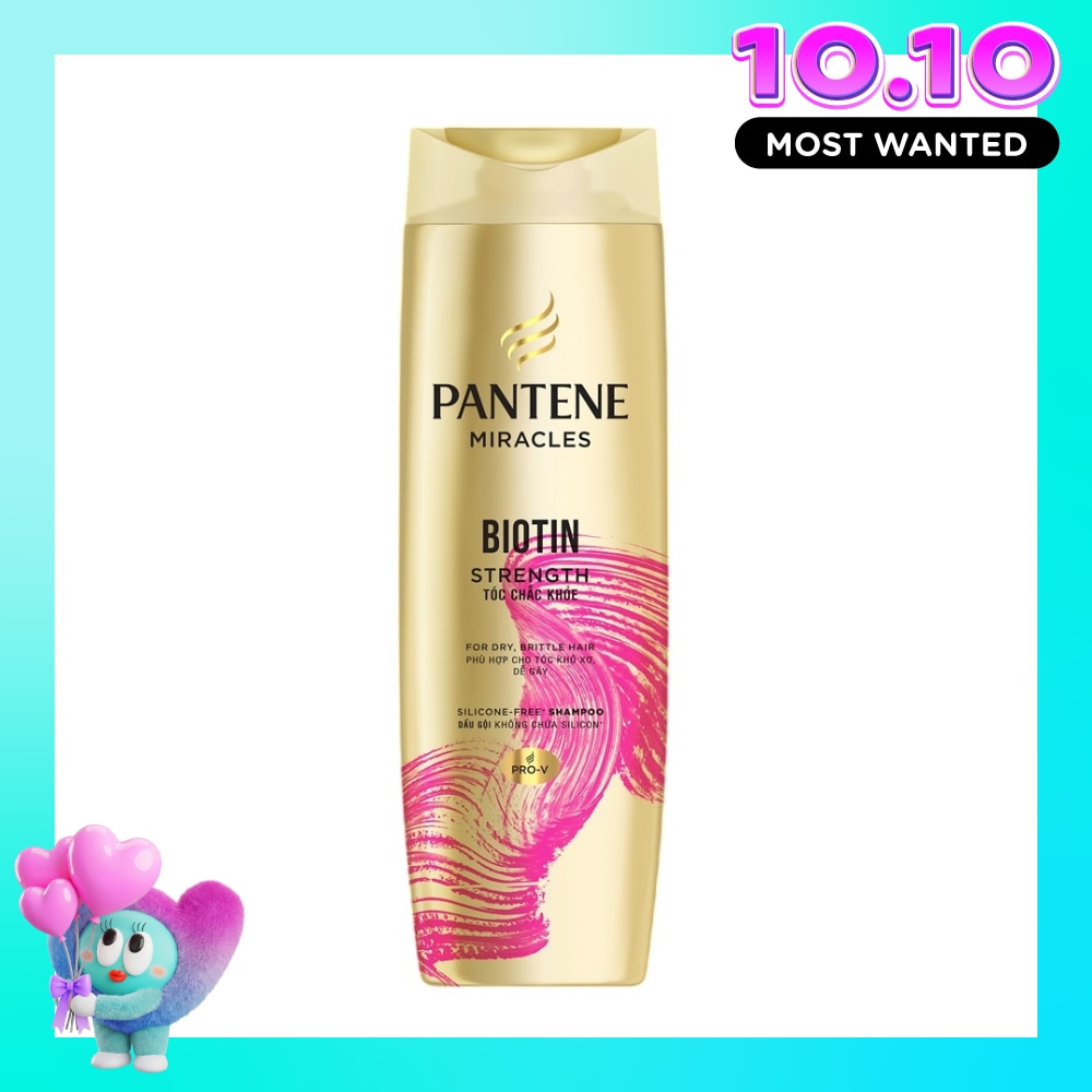 Dầu Gội Pantene Chắc Khỏe Biotin Strength Silicone Free Shampoo 300ml image
