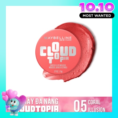 MAYBELLINE NEW YORK Má Hồng & Son Maybelline Cloudtopia Cheek & Lip Mousse 5g . image