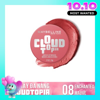 MAYBELLINE NEW YORK Má Hồng & Son Maybelline Cloudtopia Cheek & Lip Mousse 5g . image