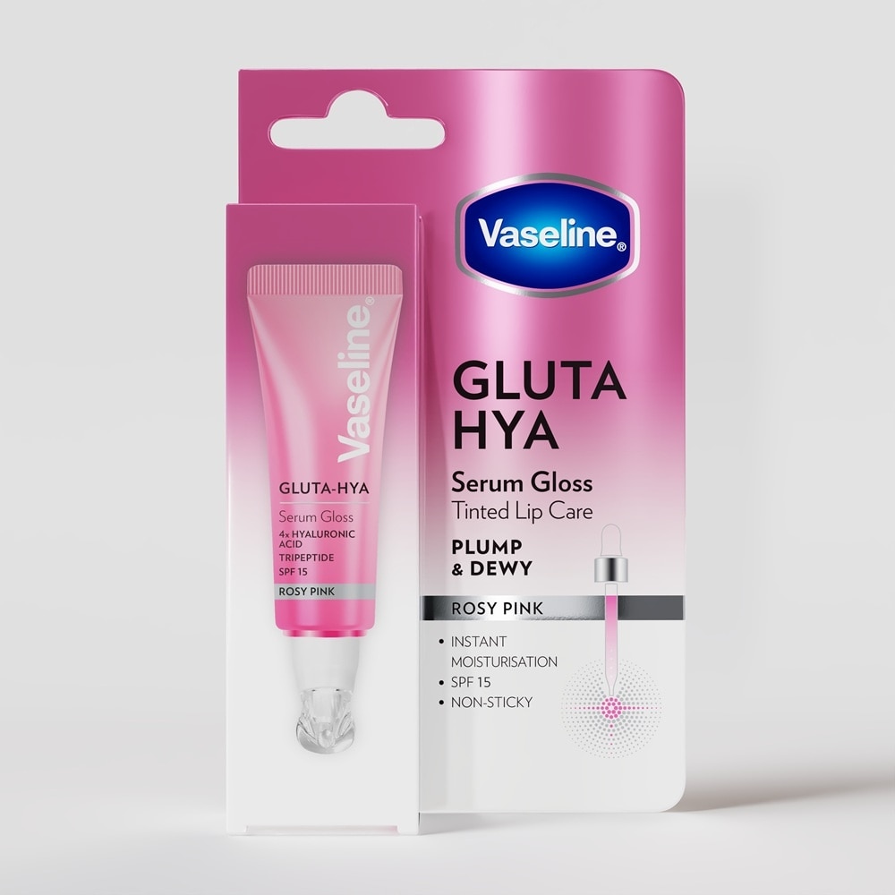 Son Dưỡng Vaseline Gluta-Hya Lip Serum Gloss 10ml .#Rosy Pink image