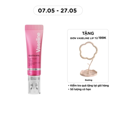 VASELINE - Son Dưỡng Vaseline Gluta-Hya Lip Serum Gloss 10ml .#Rosy Pink