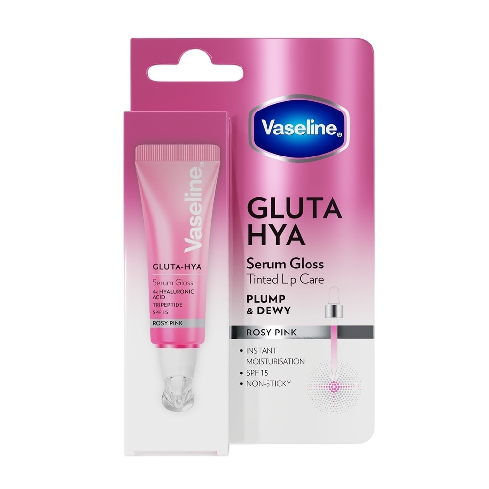 Son Dưỡng Vaseline Gluta-Hya Lip Serum Gloss 10ml .#Rosy Pink image