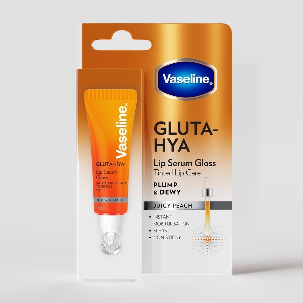 Vaseline Gluta-Hya Lip Serum Gloss 10ml .#Juicy Peach image