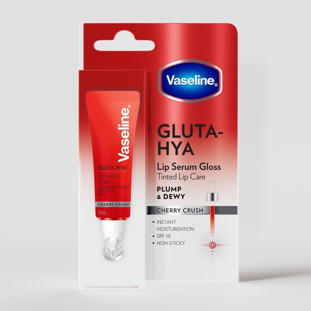 Vaseline Gluta-Hya Lip Serum Gloss 10ml .#Cherry Crush image