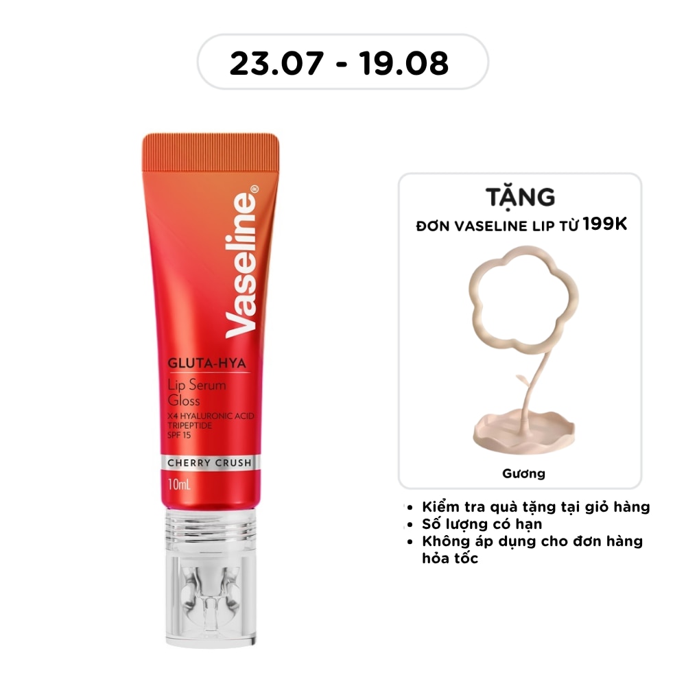 Son Dưỡng Vaseline Gluta-Hya Lip Serum Gloss 10ml .#Cherry Crush