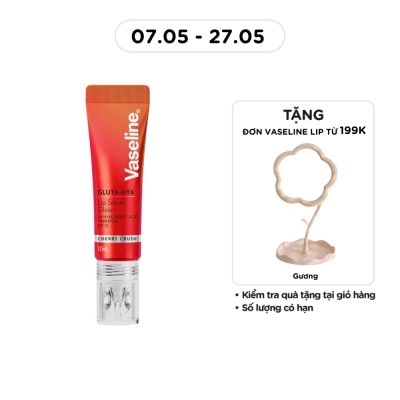 VASELINE - Son Dưỡng Vaseline Gluta-Hya Lip Serum Gloss 10ml .#Cherry Crush