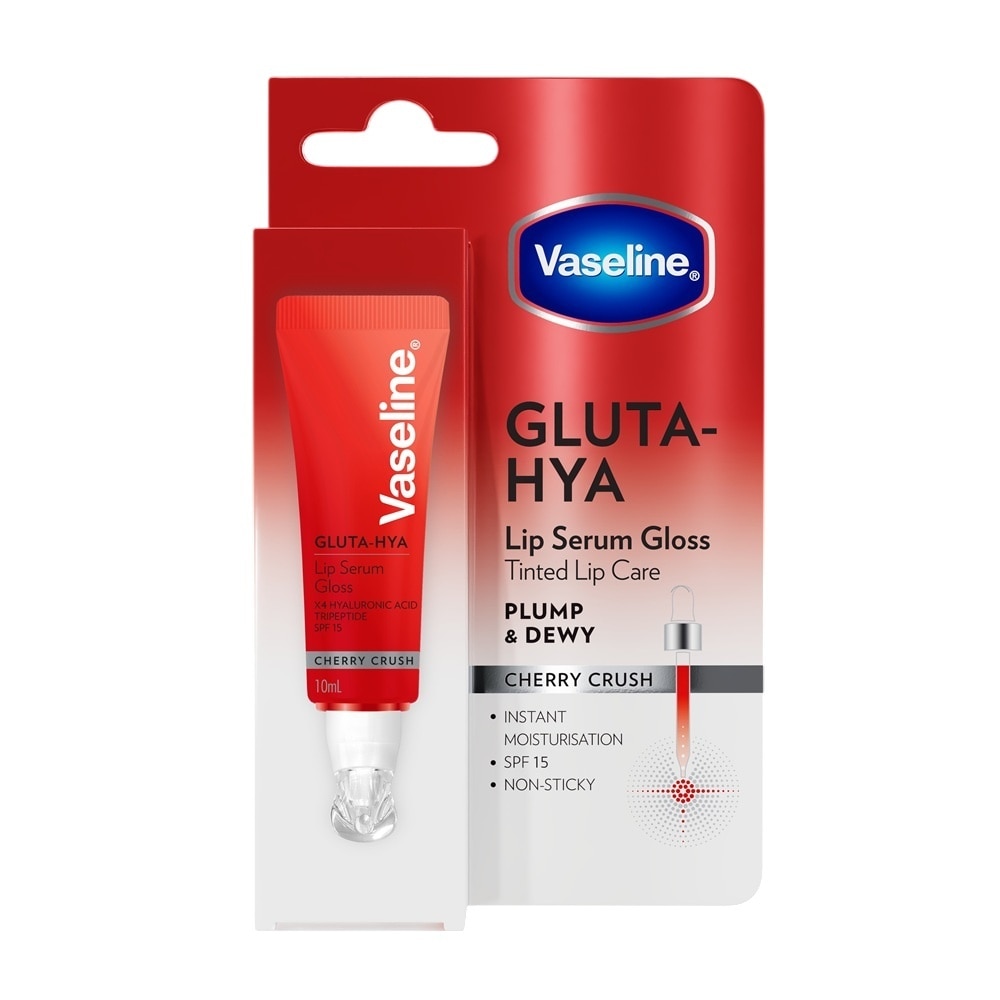 Vaseline Gluta-Hya Lip Serum Gloss 10ml .#Cherry Crush image