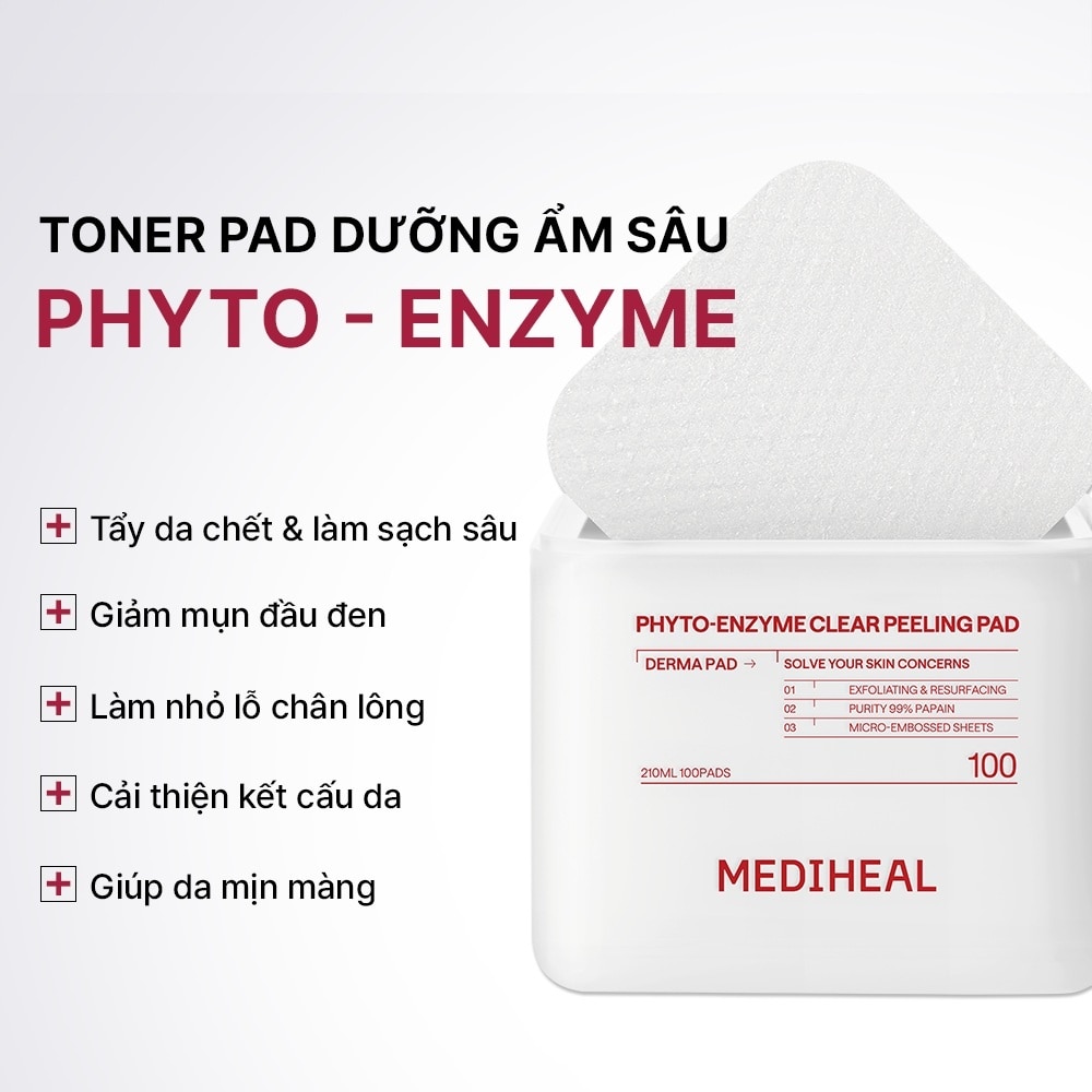Toner Pad Mediheal Phyto-Enzyme Clear Peeling Pad 100Pads