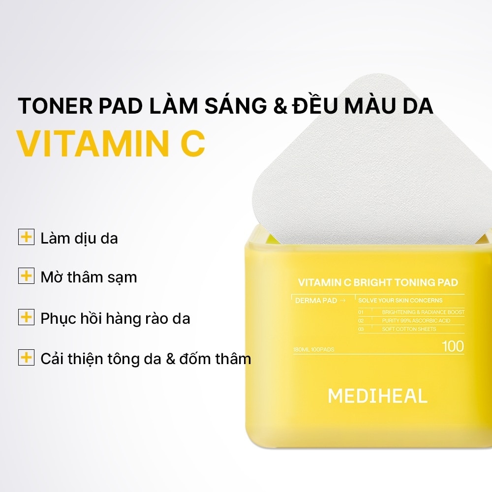 Toner Pad Mediheal Vitamin C Bright Toning Pad 100Pads