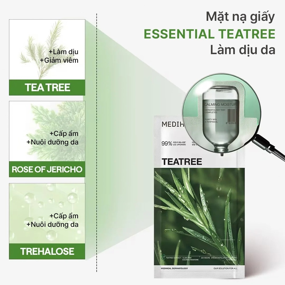 Mặt Nạ Mediheal Teatree Essential Mask Calming Moisture 24ml