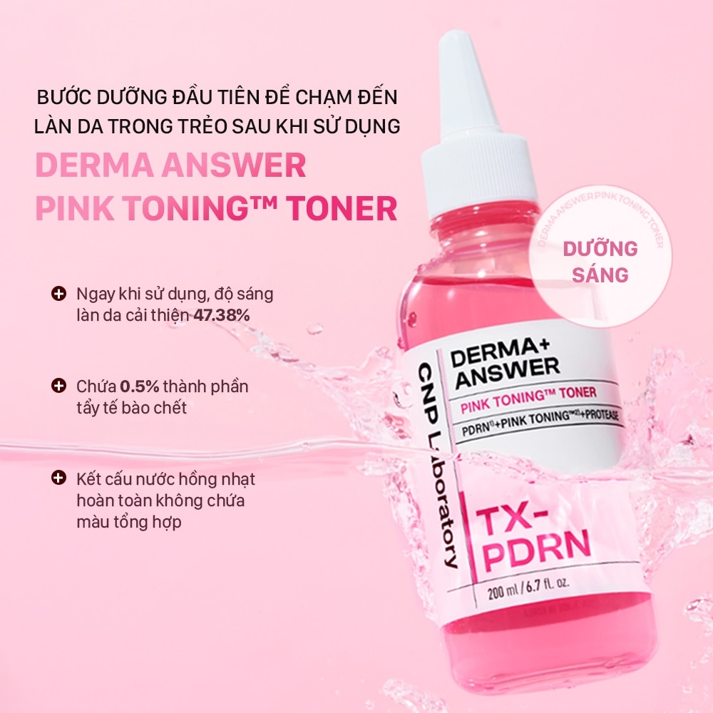 Nước Cân Bằng CNP Derma Answer Pink Toning™ Toner 200ml
