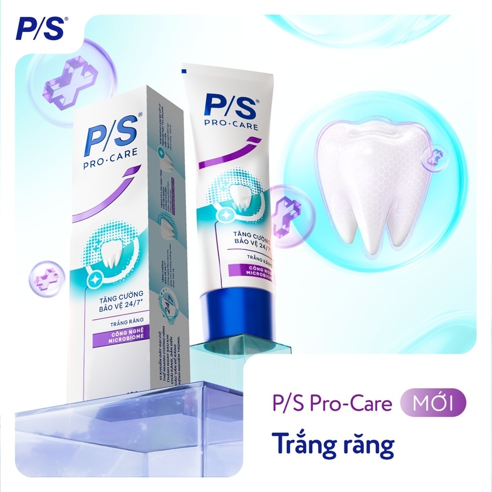 Kem Đánh Răng P/S Pro Care Tăng Cường Bảo Vệ 24/7 Trắng Răng 150g
