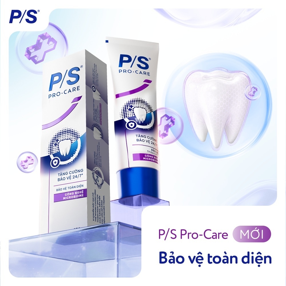 Kem Đánh Răng P/S Pro Care Tăng Cường Bảo Vệ 24/7 Bảo Vệ Toàn Diện 150g