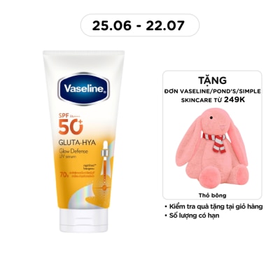 VASELINE - Sữa Dưỡng Thể Vaseline SPF50+ PA++++ Gluta-Hya Glow Defense UV Serum 260ml