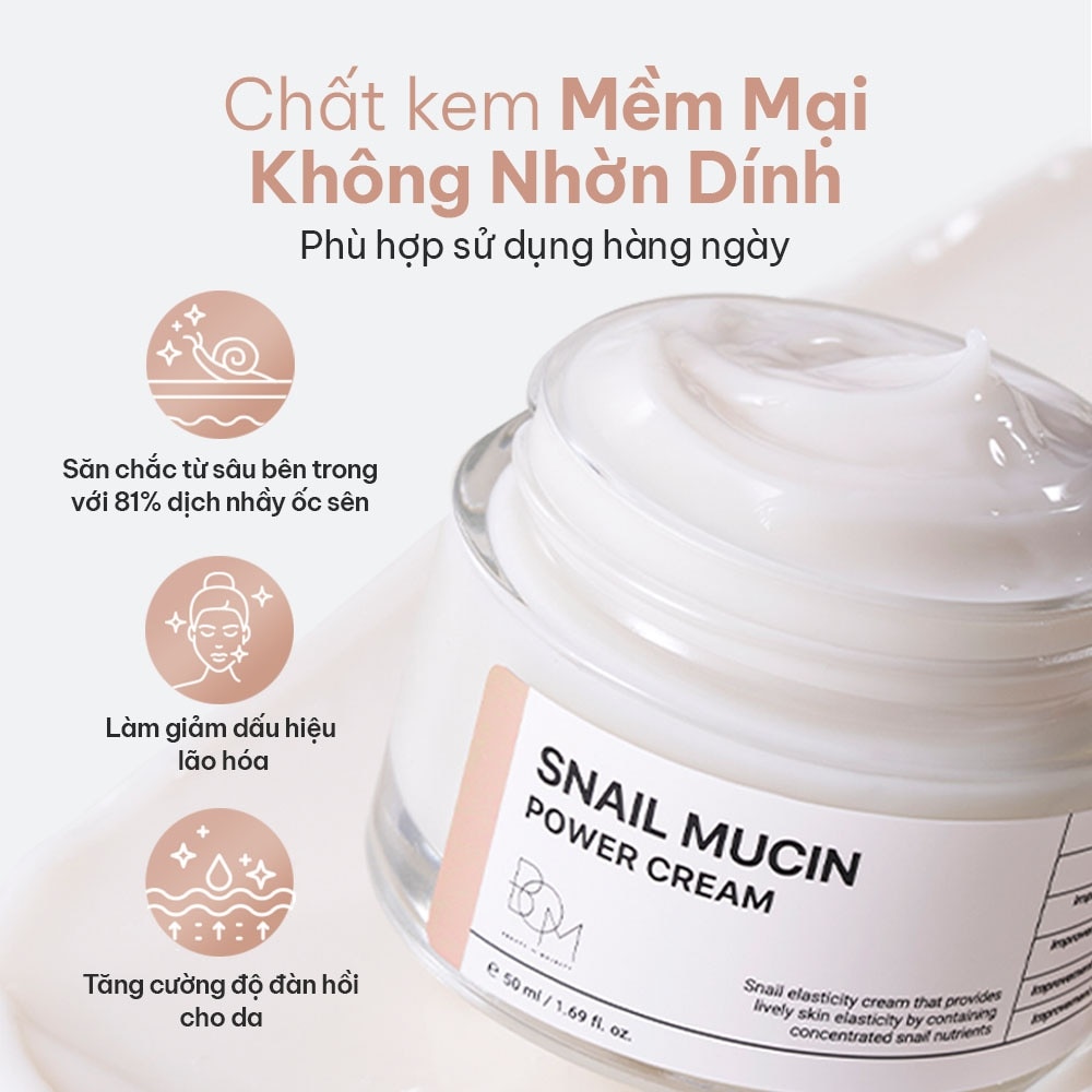 BOM Snail Mucin Power Cream 50ml