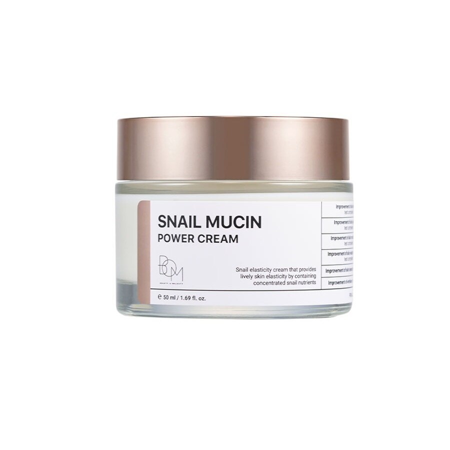 Kem Dưỡng Ẩm BOM Snail Mucin Power Cream Mờ Nếp Nhăn 50ml image