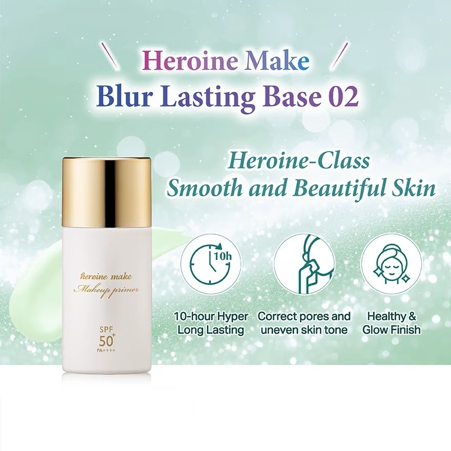 Kem Lót KISSME Heroine Make Blur Lasting Base C 28ml .#02 Màu Xanh Ngọc