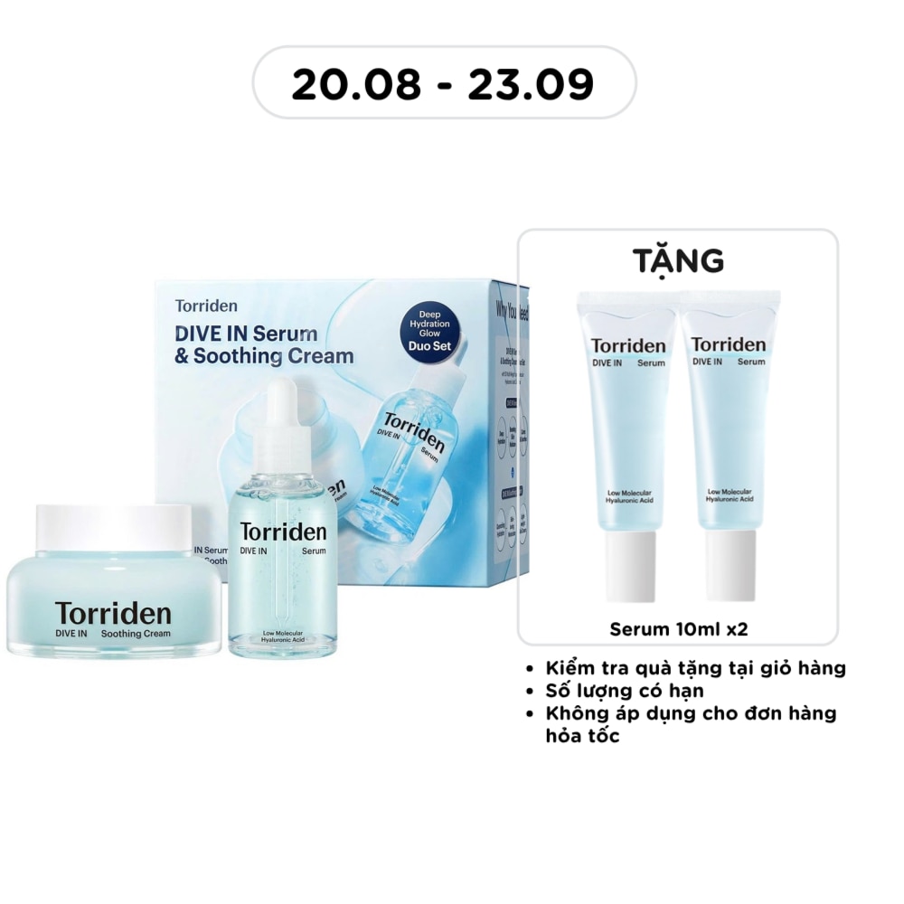 Combo Torriden Dive In (Tinh Chất 50ml + Kem Dưỡng Ẩm Soothing 100ml) image