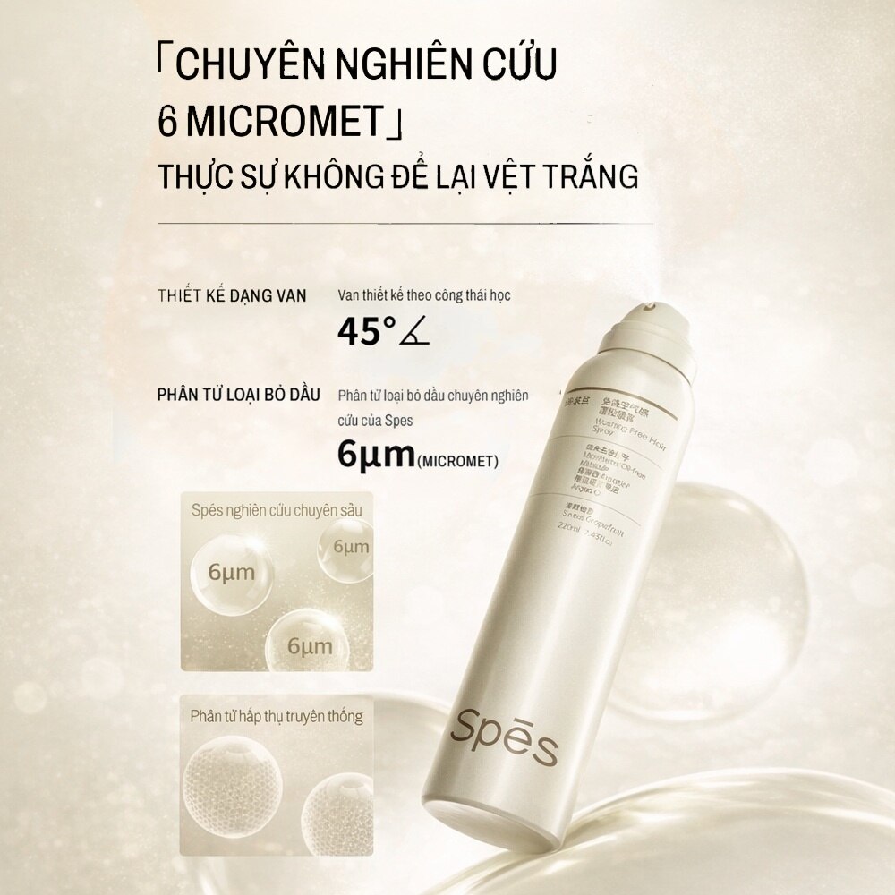 Dầu Gội Khô Spes Washing-Free Hair Spray (Osmanthus Fragrance) 220ml image