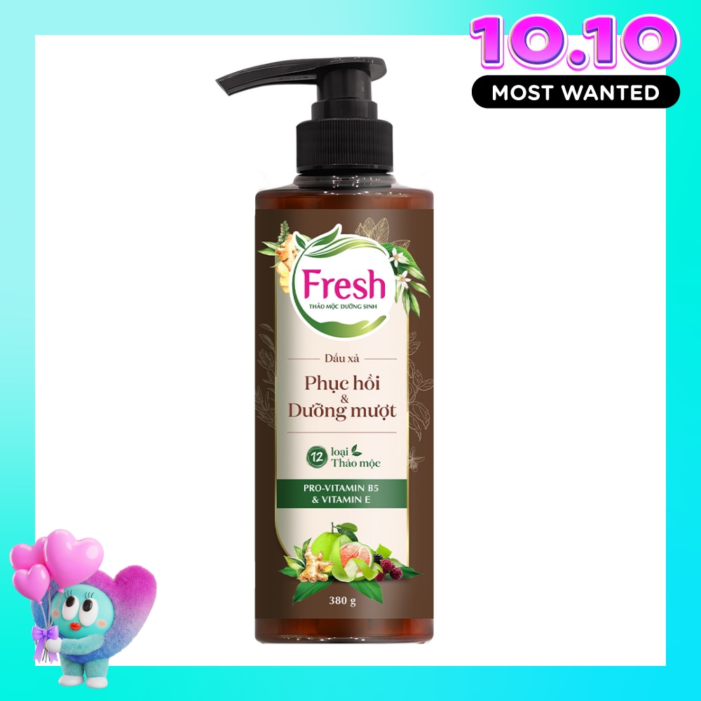 Dầu Xả Fresh Thảo Mộc Dưỡng Sinh Phục Hồi & Dưỡng Mượt Tóc Hư Tổn 380g