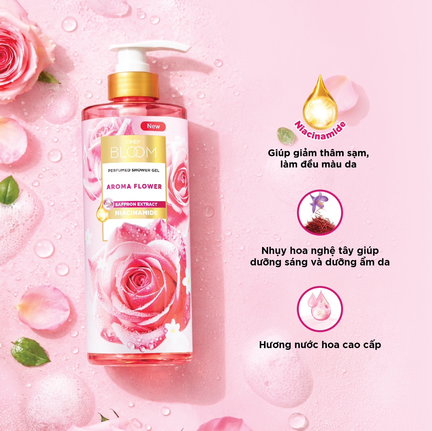 Sữa Tắm Nước Hoa Cindy Bloom Aroma Flower 640g